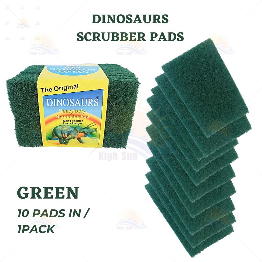 【10PCS/pack】ORIGINAL DINOSAUR HEAVY DUTY SCOURING PAD Kitchen cleaning supplies for washing dishes and pots