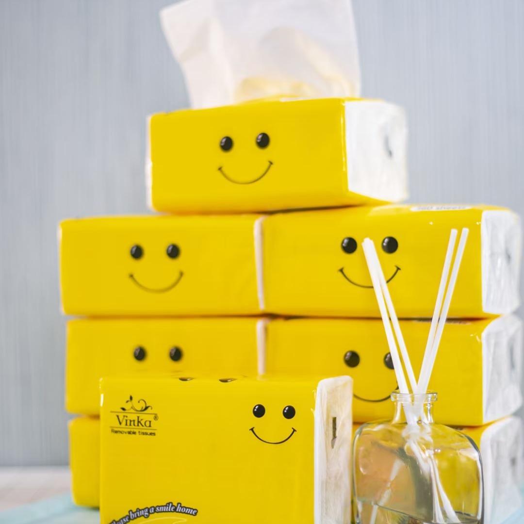【libreng pagpapadala】Genuine VINKA meal paper，VINKA various packaging style paper towel wholesale, quality napkins, 300sheets, 480sheets, yellow, pink, green, 1pack/8pcs