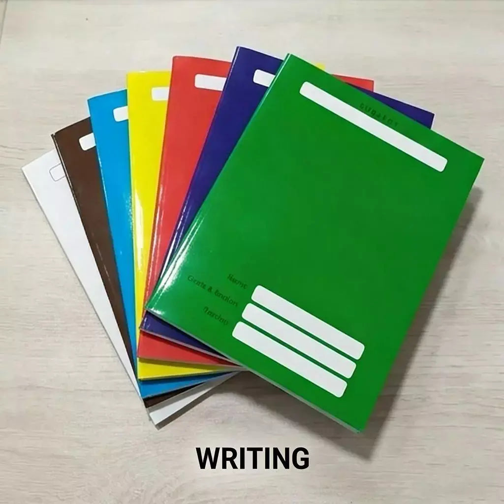 Notebook A5 Regular Size, 80 Leaves, Writing, Compososition, Spring,Yarn Assorted Colors - Pack of 10pcs