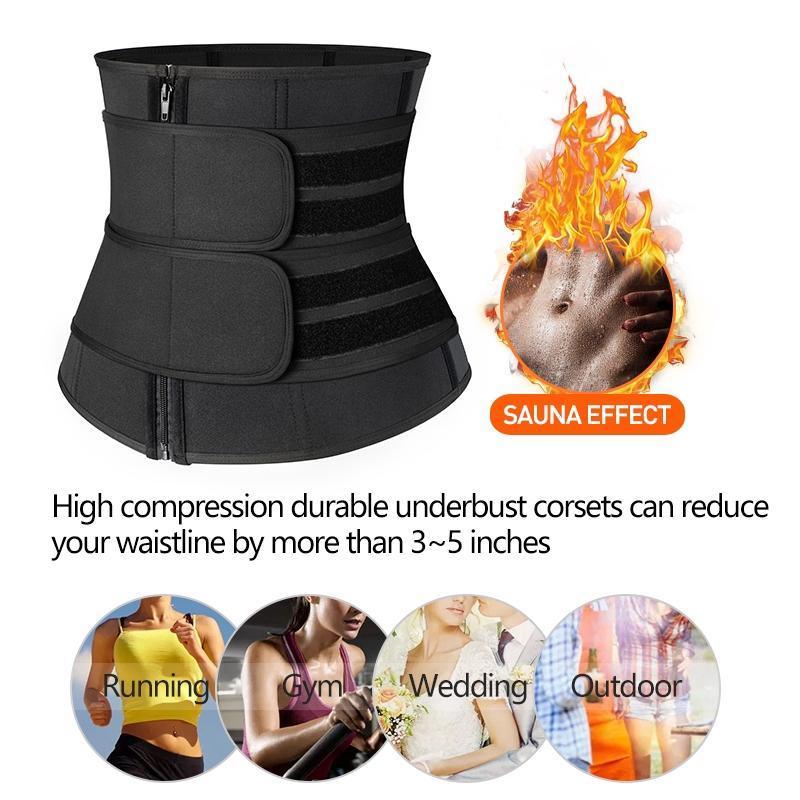 MCY Pambabae WAIST Trainer Corset Trimmer Belt / Compression Body Shaper Cincher para sa Pababang Timbang ng Babae / Sauna Sweat Workout Fitness Sport Girdle Belt