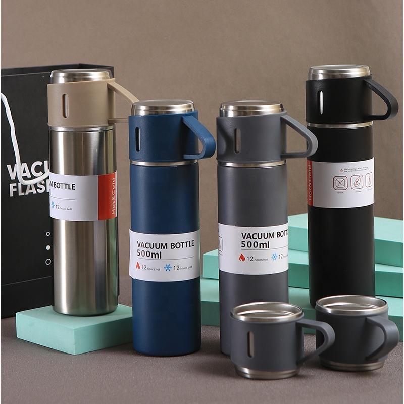 2025 Pinakamabentang 500ML Thermos Cup Set Vacuum Flask Insulated Tumbler Tamang-tama na Souvenir Water Bottle Jug Mug para sa Araw ng mga Puso Kaarawan Regalo Giveaways#bz15