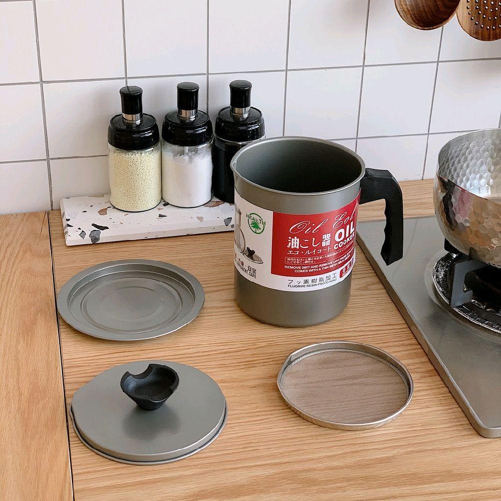 1.4L Stainless Steel Oil Dispenser Bottle - Premium Kitchen Oil Storage with Red Drip-Free Spout | Rustproof & Airtight for Olive/Cooking Oil