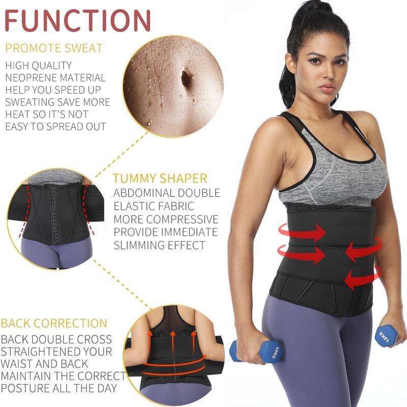 MCY Pambabae WAIST Trainer Corset Trimmer Belt / Compression Body Shaper Cincher para sa Pababang Timbang ng Babae / Sauna Sweat Workout Fitness Sport Girdle Belt