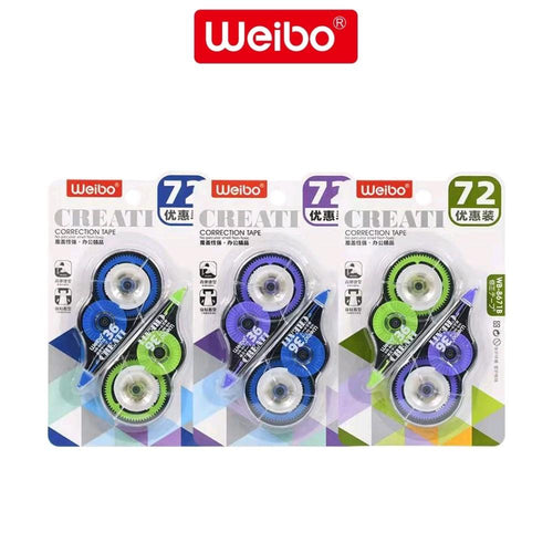 2IN1 WEIBO CORRECTION TAPE SOLD PER SET 3-SET IN 1-PACK
