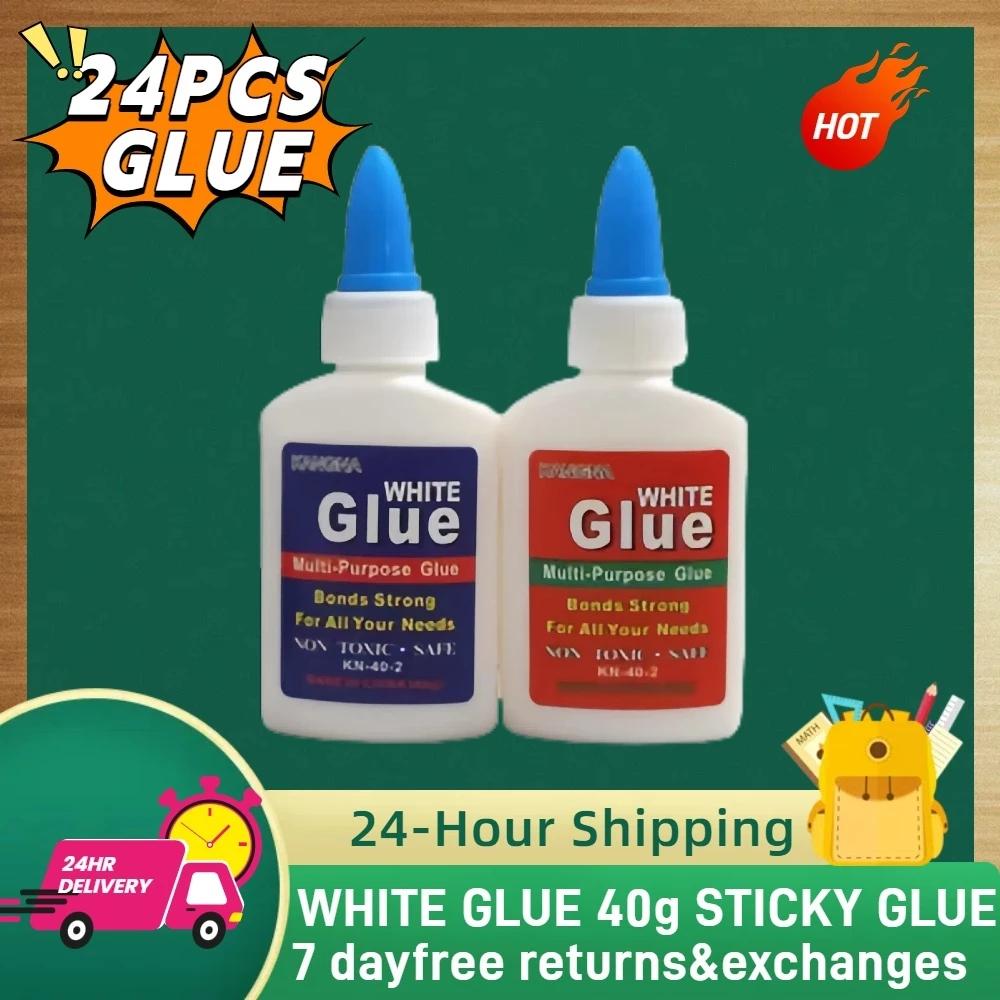 【24pcs】2-in-1 White Glue Stick 40g | Sticky DIY Craft Glue | School/Office Stationery