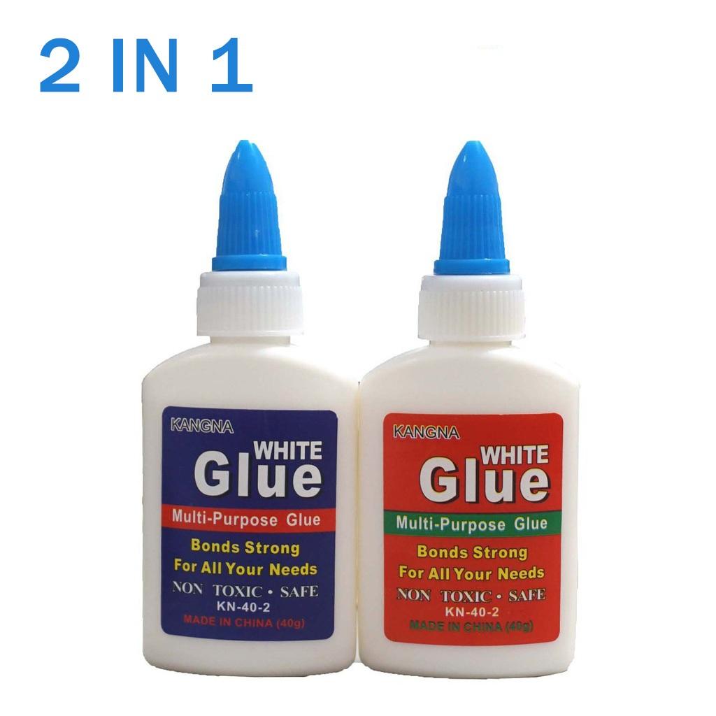 【24pcs】2-in-1 White Glue & Sticky Glue Set (40g Each) ✨ Strong Adhesive for DIY, Crafts & School Projects | Non-Toxic, Quick-Drying | Perfect for Students & Teachers