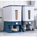 Rice Dispenser Storage Automatic Graduated Plastic Sealed Rice Bucket Storage Box Grain Dispenser Box Japanese-Style Food Container Kitchen Moisture-Proof Rice Barrel Kitchen Decoration Big Sale