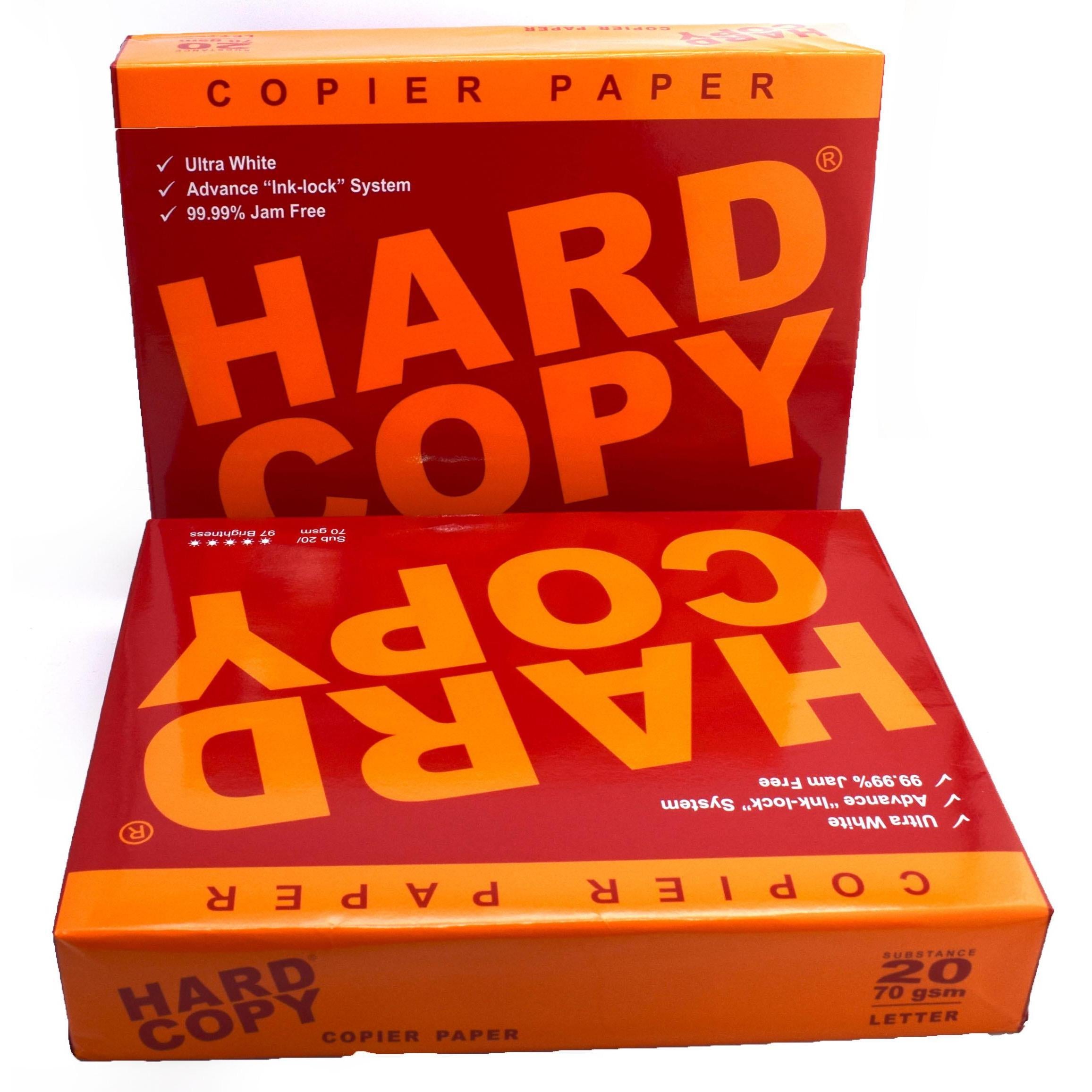 Hard Copy Bond Paper A4 Size 500 Sheets Ultra White 20/70 gsm para sa mga Copier at Inkjet Printer na Jam Free, Mataas na Kalidad ng Office Stationery