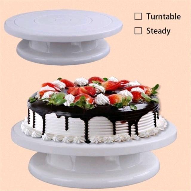 【BUY 1 TAKE 1】 Home Zania 28cm 360 Rotating Cake Turntable Anti-Skid Baking Platform Cake Decorating Tool