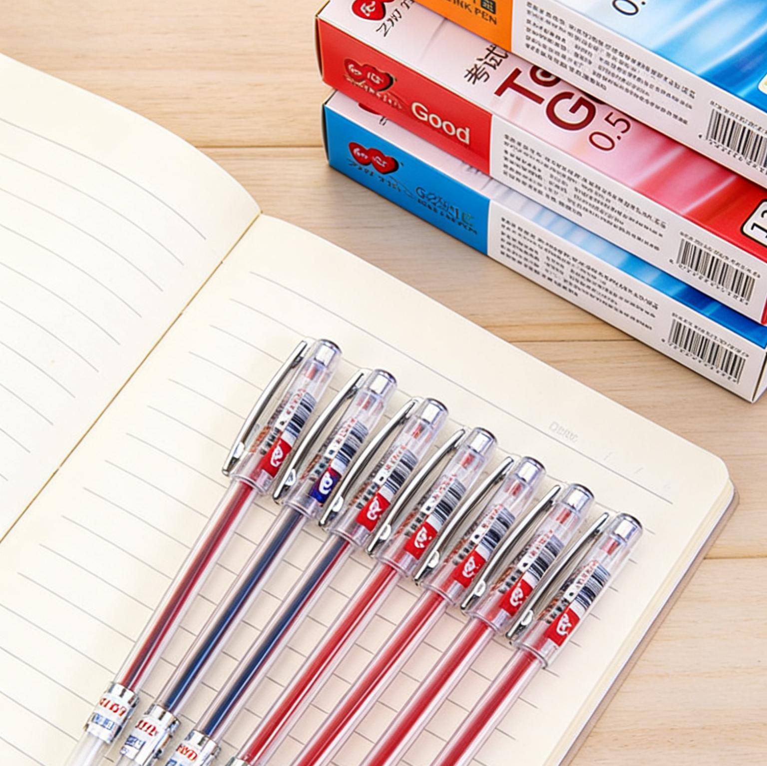 TEST GOOD 0.5mm Gel Pen | Panturok na Makinis na Pagsulat (12 piraso/kahon) | Limitadong Oras na Mainit na Benta– Itim/Asul/Pula para sa Paaralan at Opisina