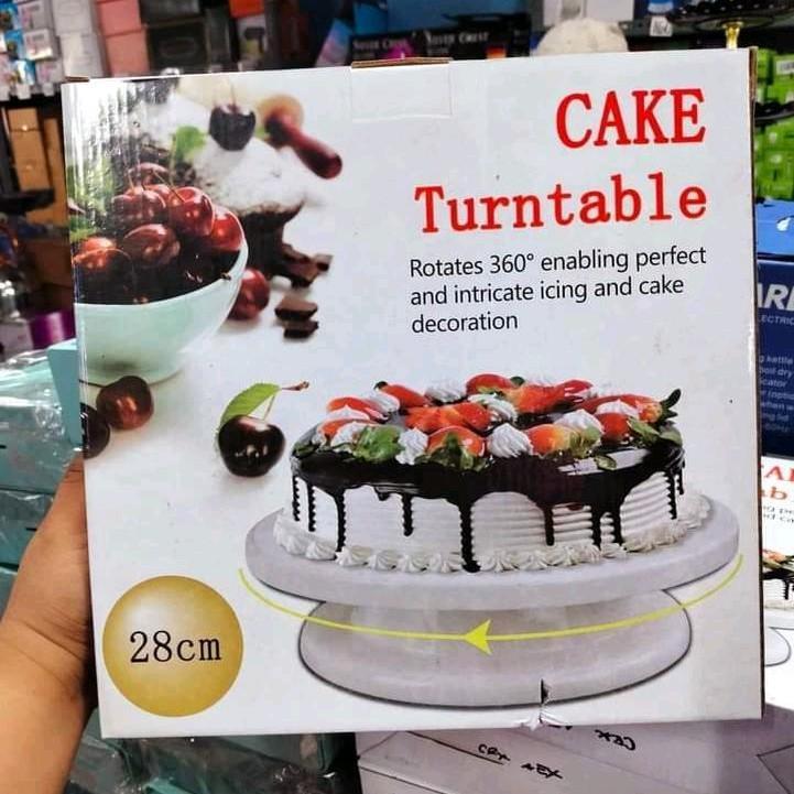 【BUY 1 TAKE 1】 Home Zania 28cm 360 Rotating Cake Turntable Anti-Skid Baking Platform Cake Decorating Tool