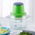 2L Plastic Multifunction Electric Kitchen Chopper Food Meat Grinder Kulay Berde