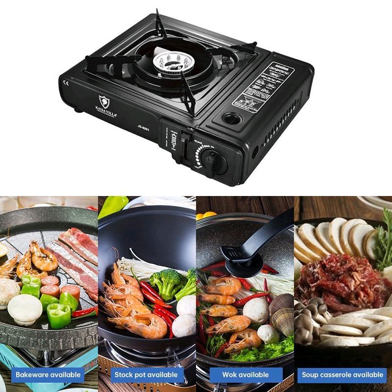 Portable Gas Stove – Single at Dual Burner na may Carry Case, Compact para sa Camping, Hiking, at Outdoor Cooking
