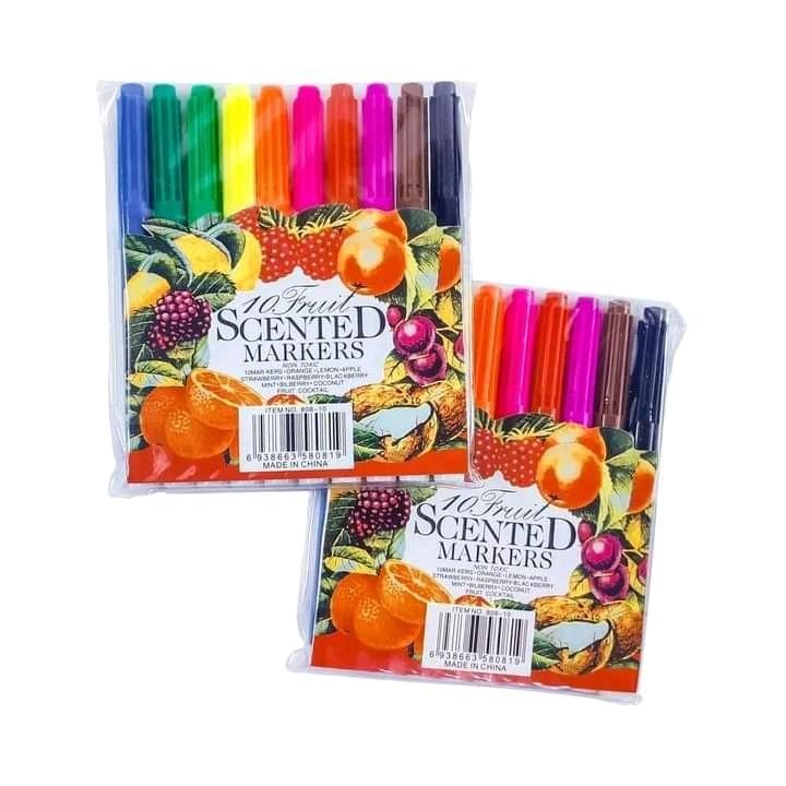 【Buy 1 Take 3】10 colors Fruit Marker Scented Scented Color Pen set