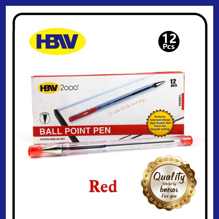 【12/50PCS】BNESOS HBW 2000 Ballpen ✨ 0.7mm Ultra-Smooth Writing | Aprubado para sa Paaralan at Opisina | Itim/Bughaw/Pula | Pangmatagalang Tinta, Matibay na Disenyo | Perpekto para sa mga Estudyante at Propesyonal