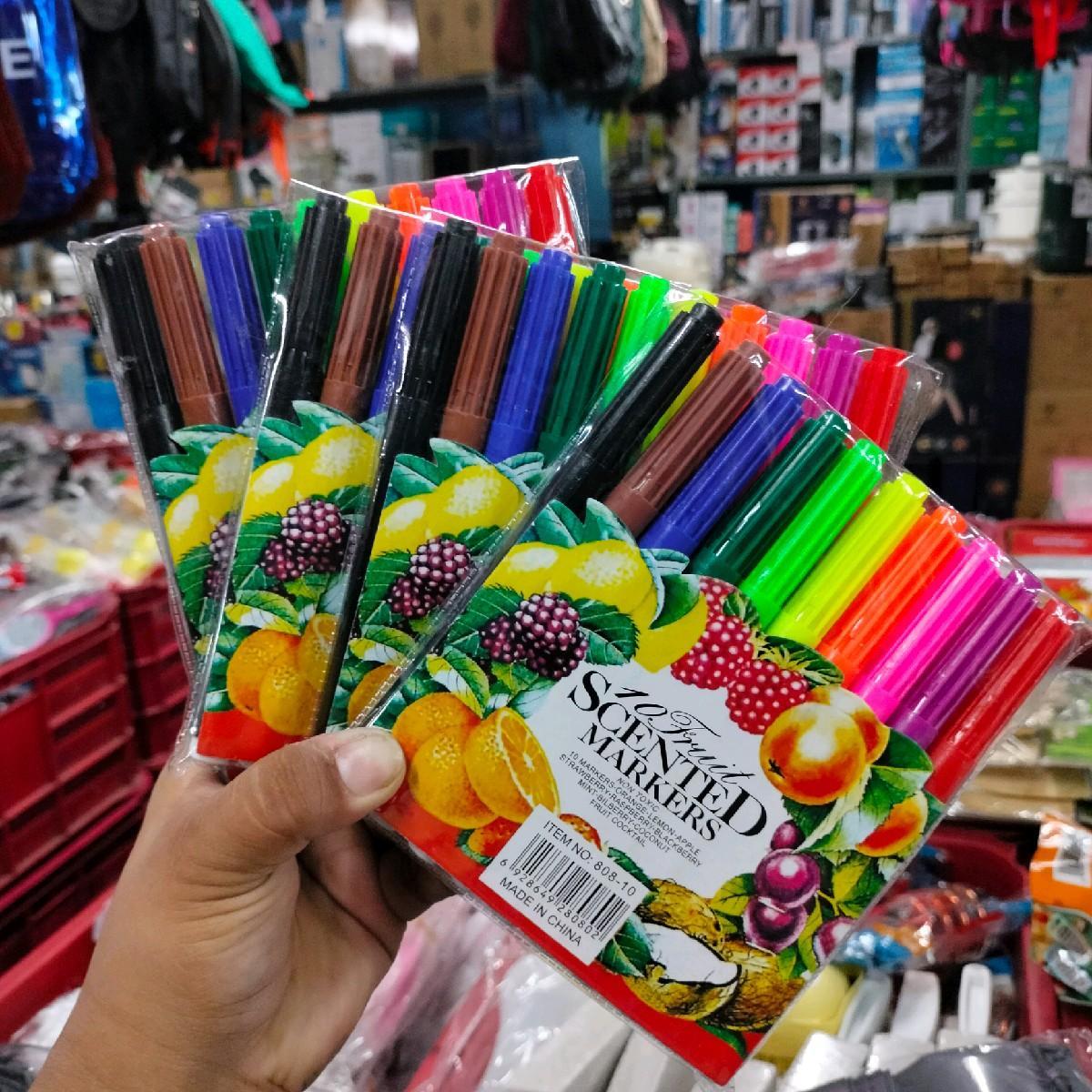 【Buy 1 Take 3】10 colors Fruit Marker Scented Scented Color Pen set