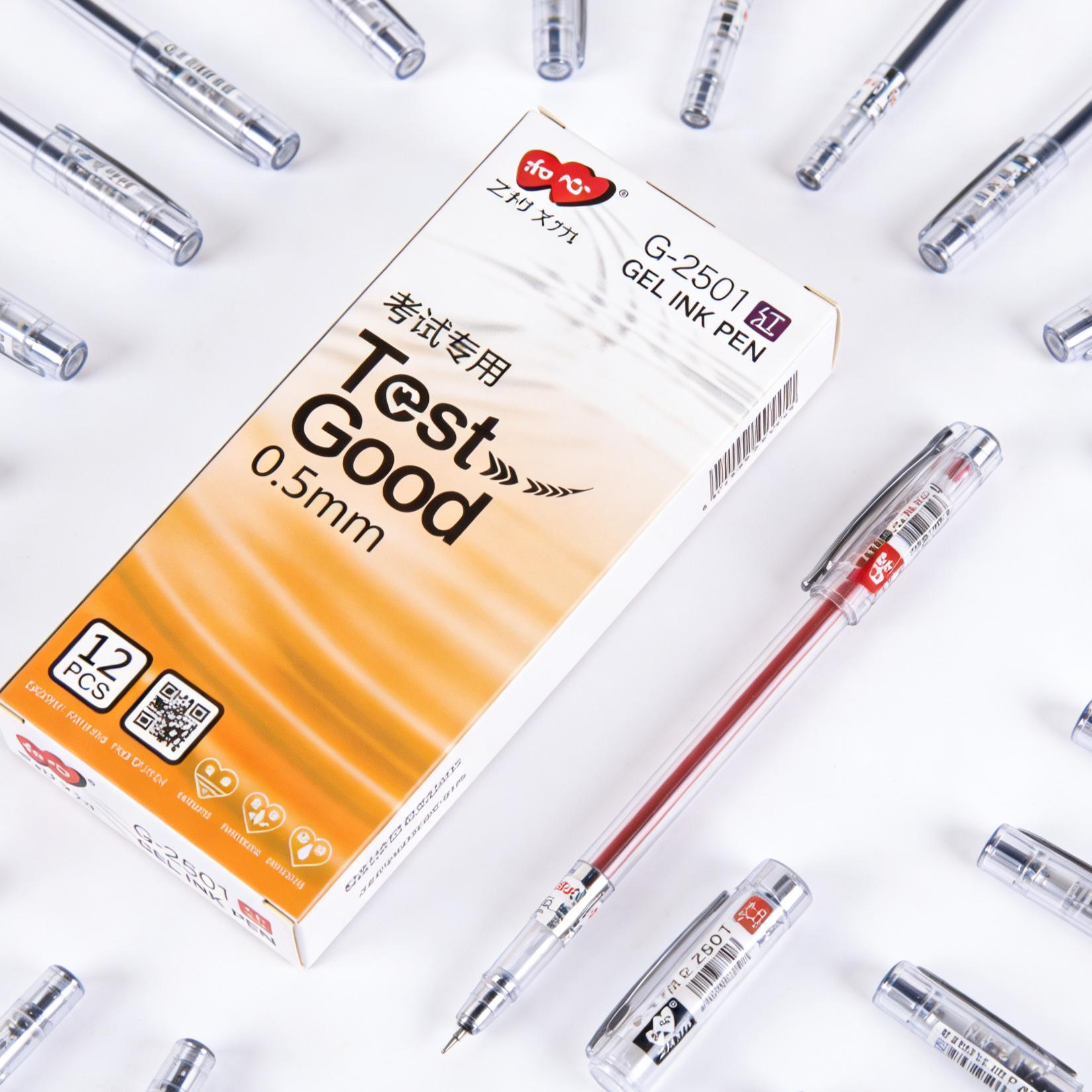 TEST GOOD 0.5mm Gel Pen | Panturok na Makinis na Pagsulat (12 piraso/kahon) | Limitadong Oras na Mainit na Benta– Itim/Asul/Pula para sa Paaralan at Opisina
