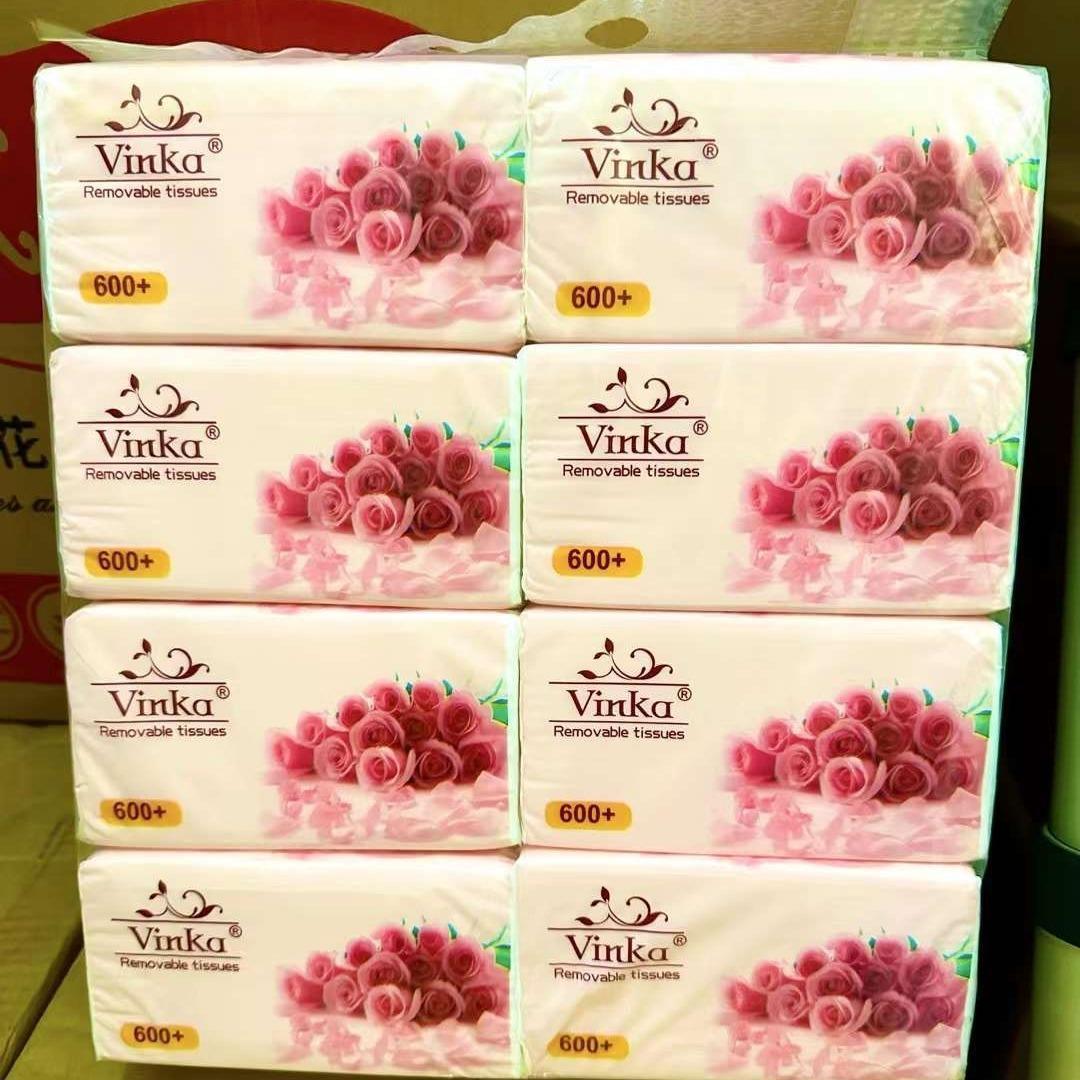 【libreng pagpapadala】Genuine VINKA meal paper，VINKA various packaging style paper towel wholesale, quality napkins, 300sheets, 480sheets, yellow, pink, green, 1pack/8pcs