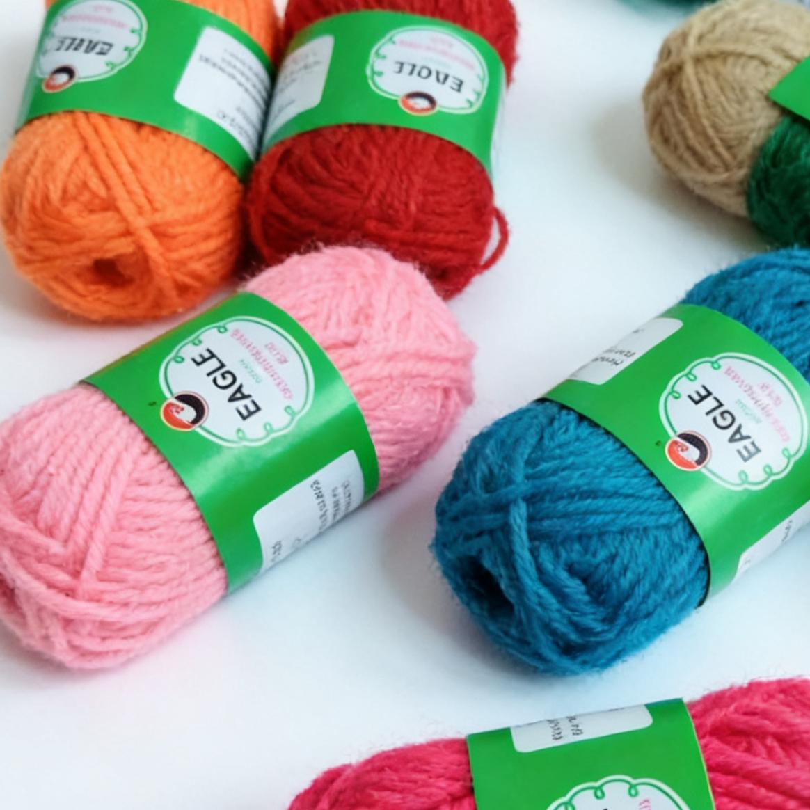 EAGLE Sinulid na Sari-saring Kulay 1Pack Malambot na Acrylic Crochet Knitting Yarn DIY Craft Textile Supplies Best Seller PH