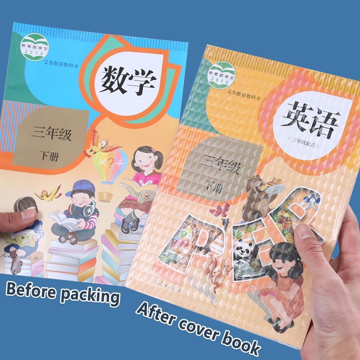 10/20/50/100Pcs Self-Stick Book Wrapper - Waterproof Diamond Cover Film  (For Notebooks, Journals, Libro)