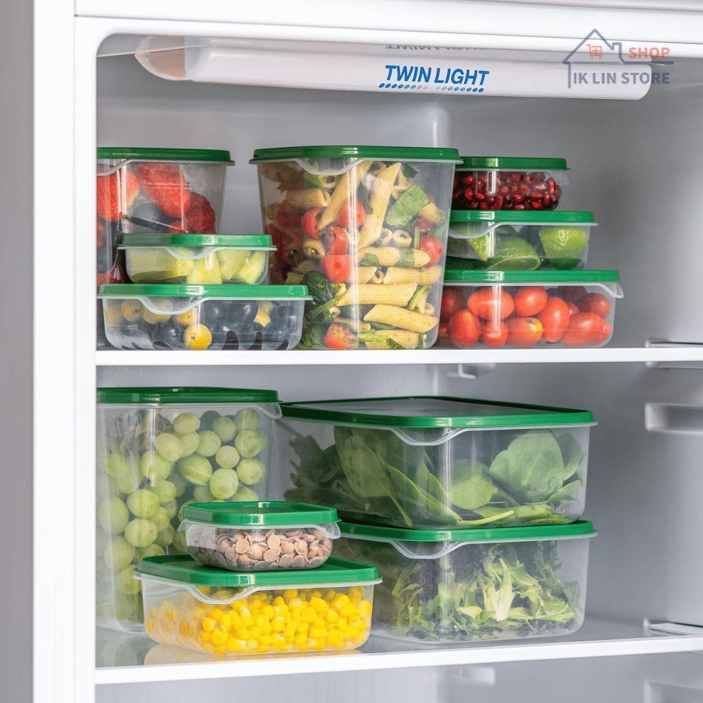 【COD】17pcs set refrigerator kitchen plastic container food storage box