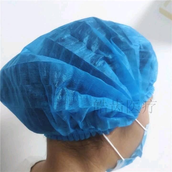 100Pcs Disposable Shower Cap Head Cover Non Woven Cap Surgical Cap Bouffant Cap Hairnet For Cooking