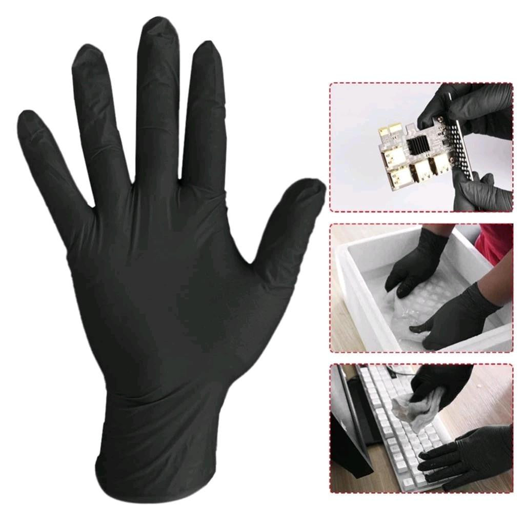 【COD】SURGICAL GLOVES VINYL NITRILE DISPOSABLE GLOVES 100PCS PER BOX AVAILABLE SIZE MEDIUM , LARGE
