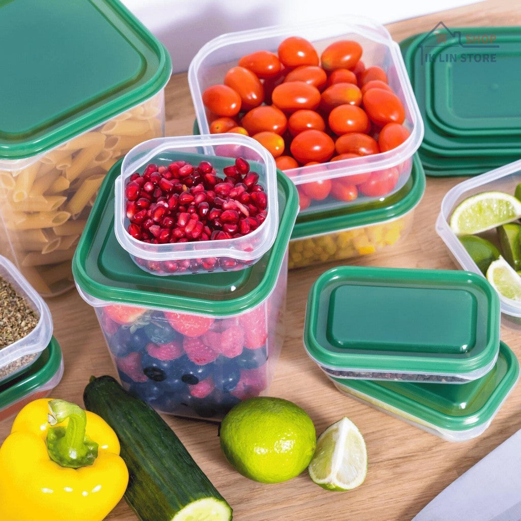 【COD】17pcs set refrigerator kitchen plastic container food storage box