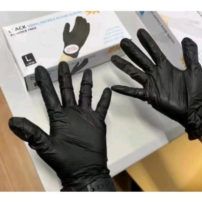 【COD】SURGICAL GLOVES VINYL NITRILE DISPOSABLE GLOVES 100PCS PER BOX AVAILABLE SIZE MEDIUM , LARGE