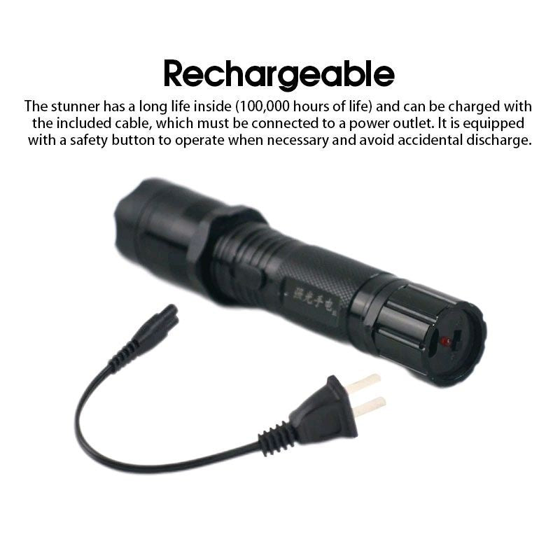 【COD】led flashlight rechargeable waterproof heavy duty zoom super bright flashlight