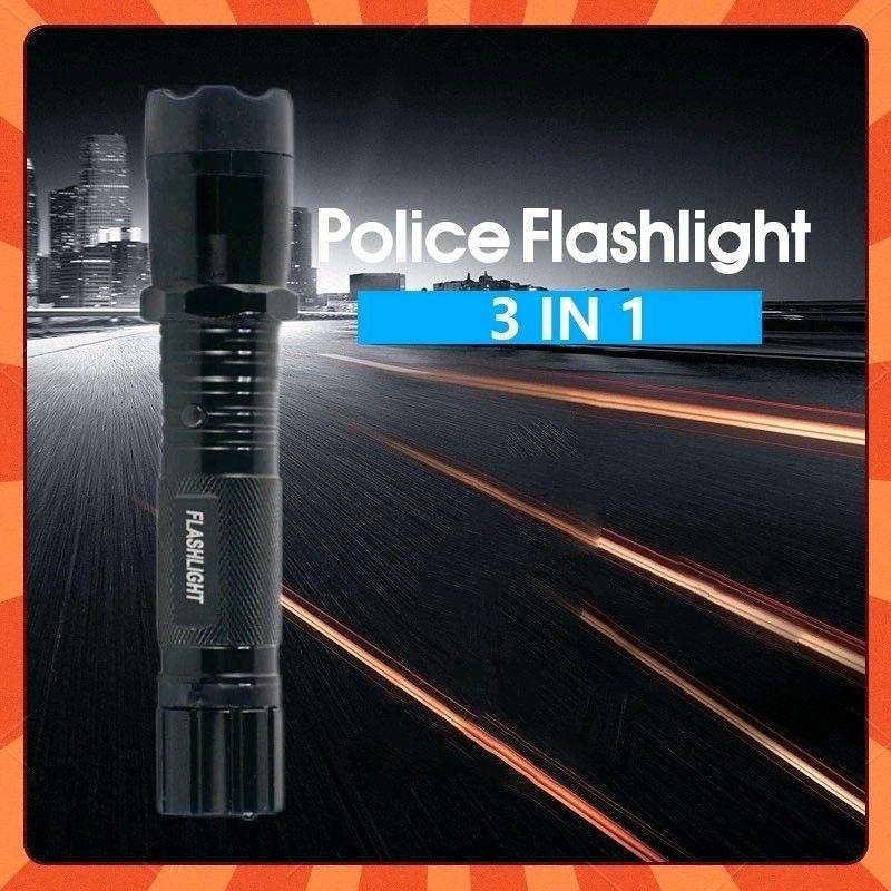 【COD】led flashlight rechargeable waterproof heavy duty zoom super bright flashlight