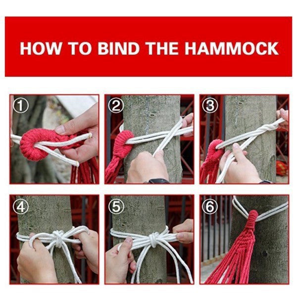 【COD】Portable hammock duyan Outdoor camping Hammock with Cotton Rope Canvas Storage Bag