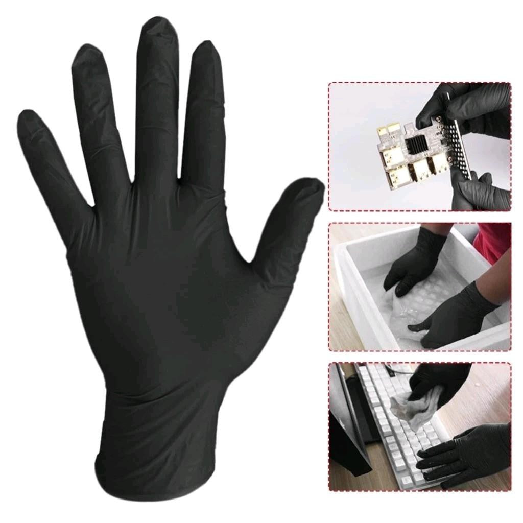 【COD】SURGICAL GLOVES VINYL NITRILE DISPOSABLE GLOVES 100PCS PER BOX AVAILABLE SIZE MEDIUM , LARGE