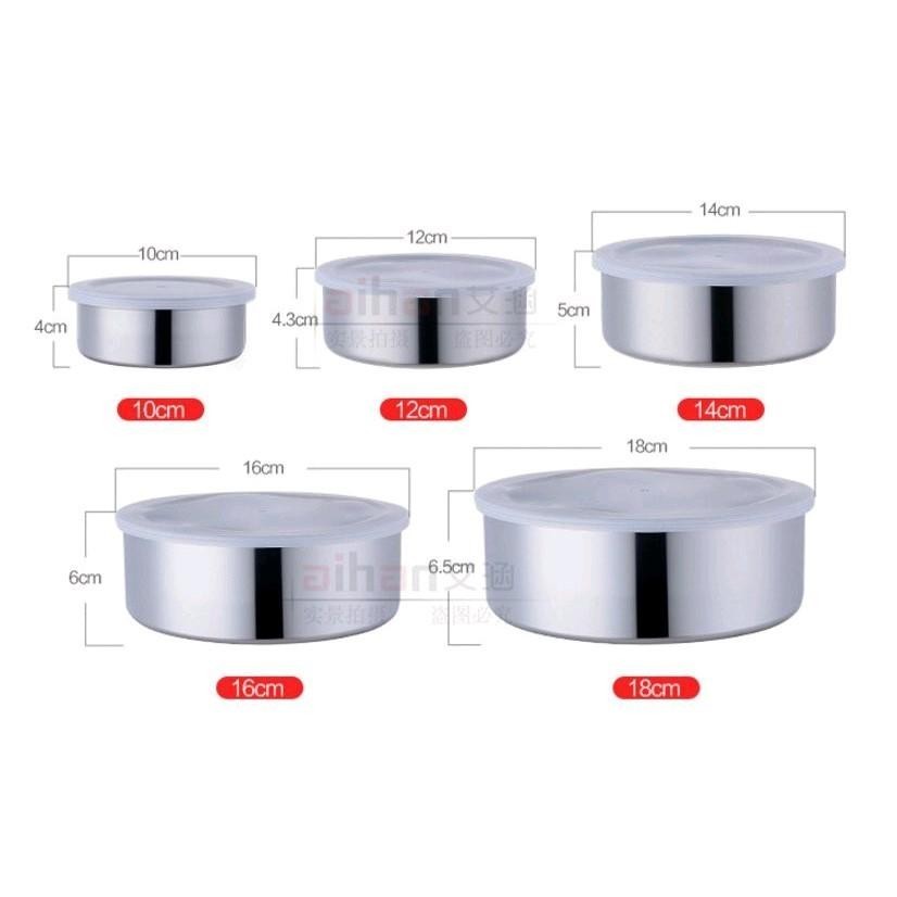 5Pcs-Set Protect Fresh Box 5 Pieces High Quality Stainless Steel Ware Set
