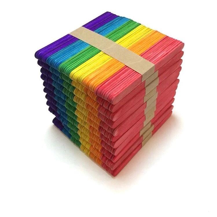 Wooden Popsicle Stick Stationary For DIY Crafts Ice Cream Sticks Arts And Crafts 50pcs per pack