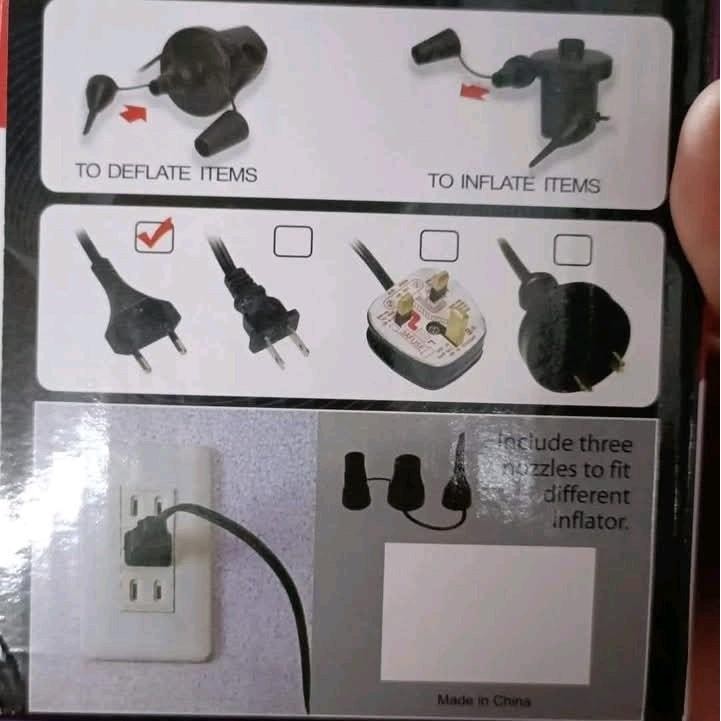 【COD】电动充气泵，可用于充气床垫、游泳池等的充气和放气