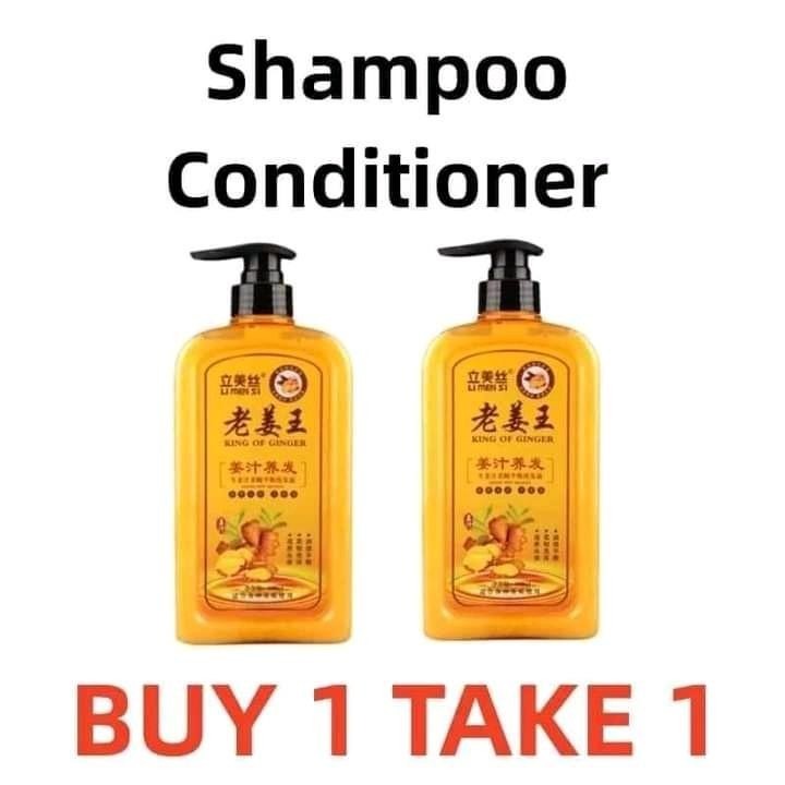 BUY 1 TAKE 1 Ginger Hair Shampoo and conditioner 500ml anti hair loss Ginger shampoo and conditioner