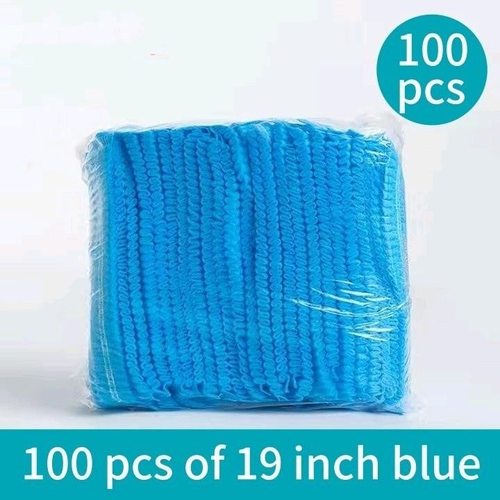 100Pcs Disposable Shower Cap Head Cover Non Woven Cap Surgical Cap Bouffant Cap Hairnet For Cooking