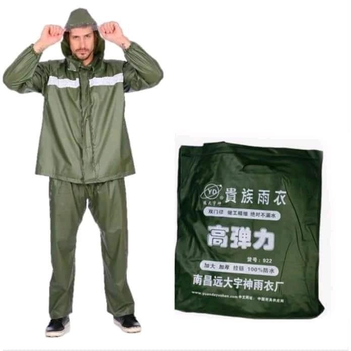 922 Titanium Raincoat Rubberized Makapal Kapote Popular Waterproof Raincoat with Pants