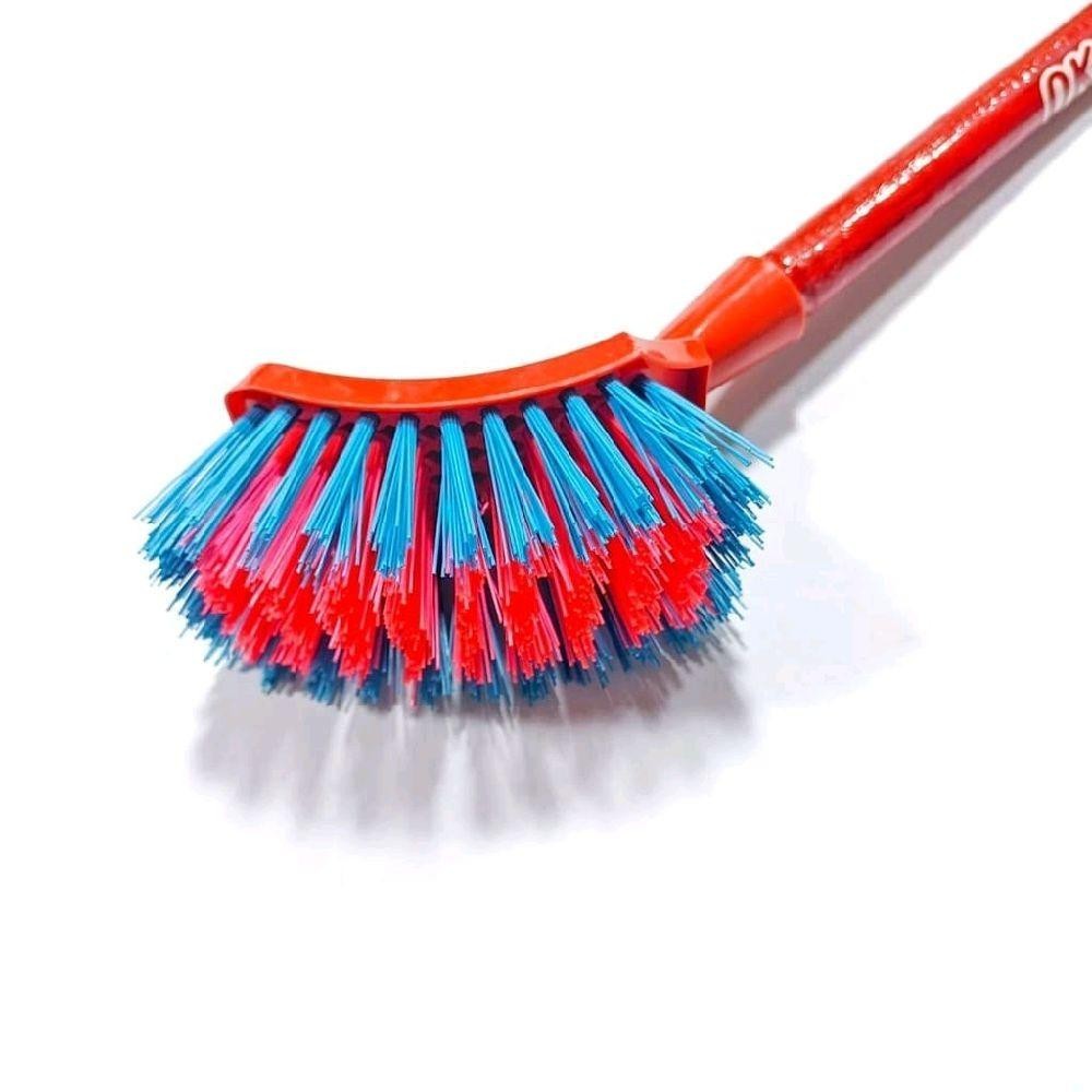 12PCS Toilet Brush Long Wooden Hard Bristles Cleaning Bathroom Scrub With Handle