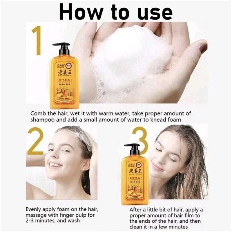BUY 1 TAKE 1 Ginger Hair Shampoo and conditioner 500ml anti hair loss Ginger shampoo and conditioner