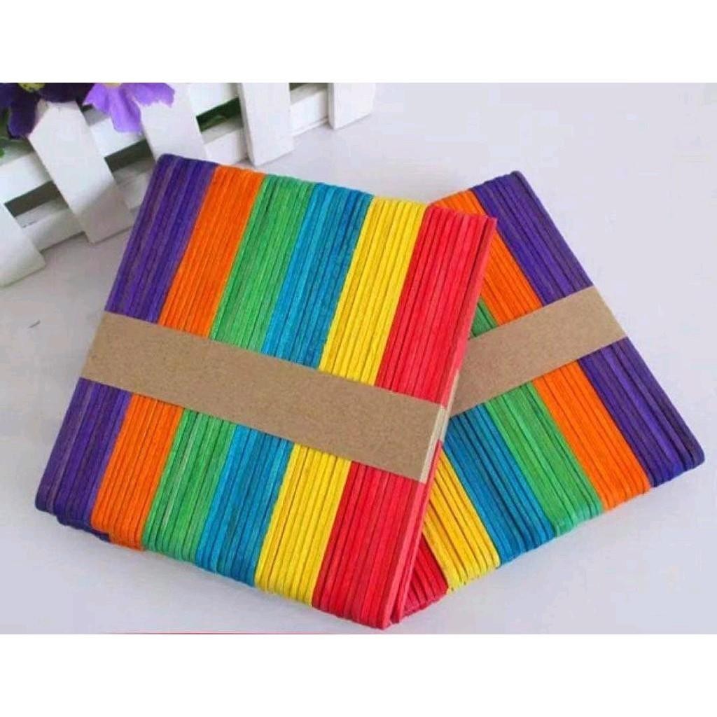 Wooden Popsicle Stick Stationary For DIY Crafts Ice Cream Sticks Arts And Crafts 50pcs per pack