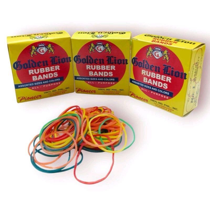 12 Box Quality Rubber Bands Approx 30g Golden Lion Assorted Colors Multi-Purpose Rubberband Band
