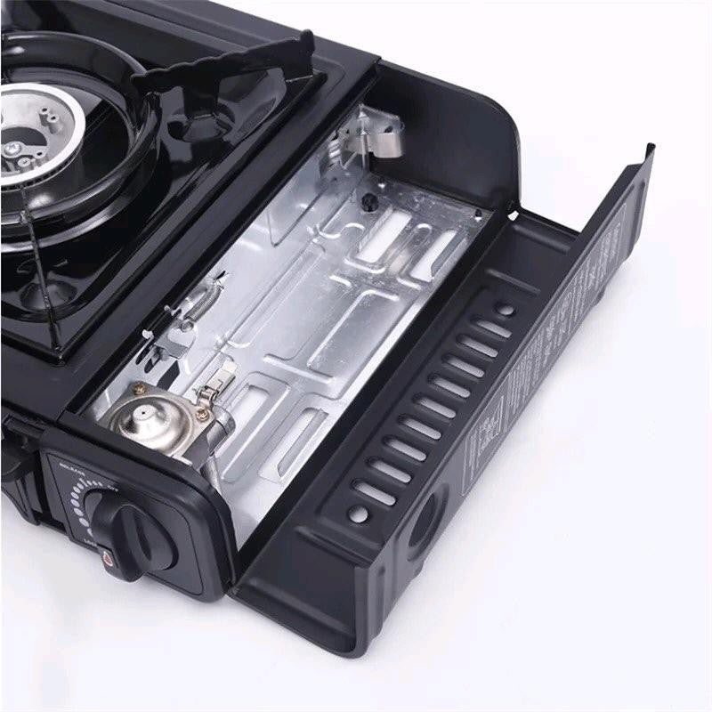 2 IN 1 Portable Gas Stove with Case Dual/Single Use for Outdoor Camping Villa Butane Gas Stove