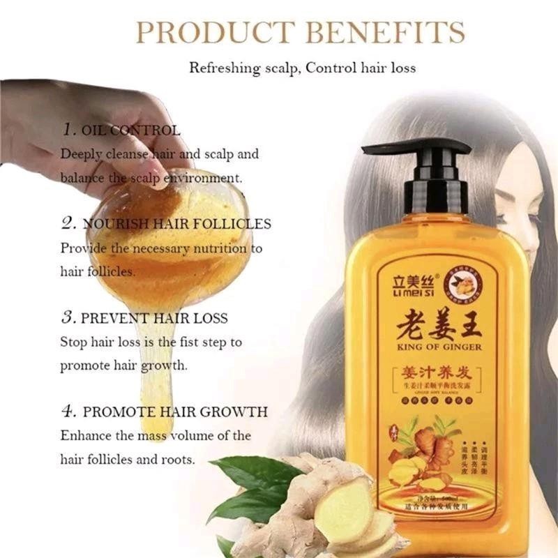 BUY 1 TAKE 1 Ginger Hair Shampoo and conditioner 500ml anti hair loss Ginger shampoo and conditioner