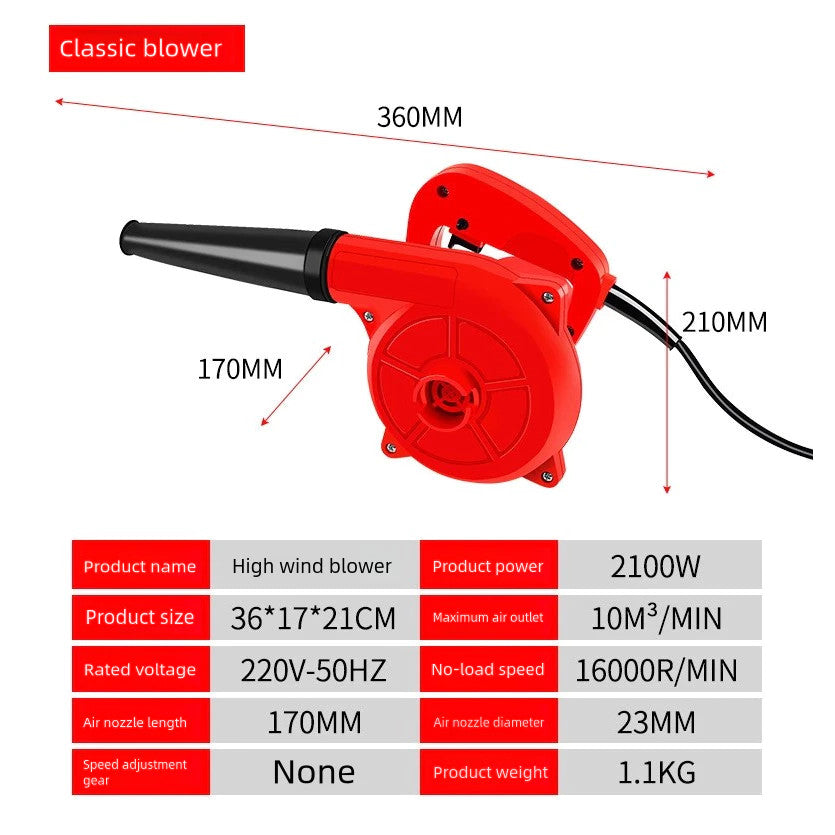 【COD】600W 220V Electric Air Blower & Vacuum Cleaner – 2-in-1 Power Tool for Cleaning & Dust Remov