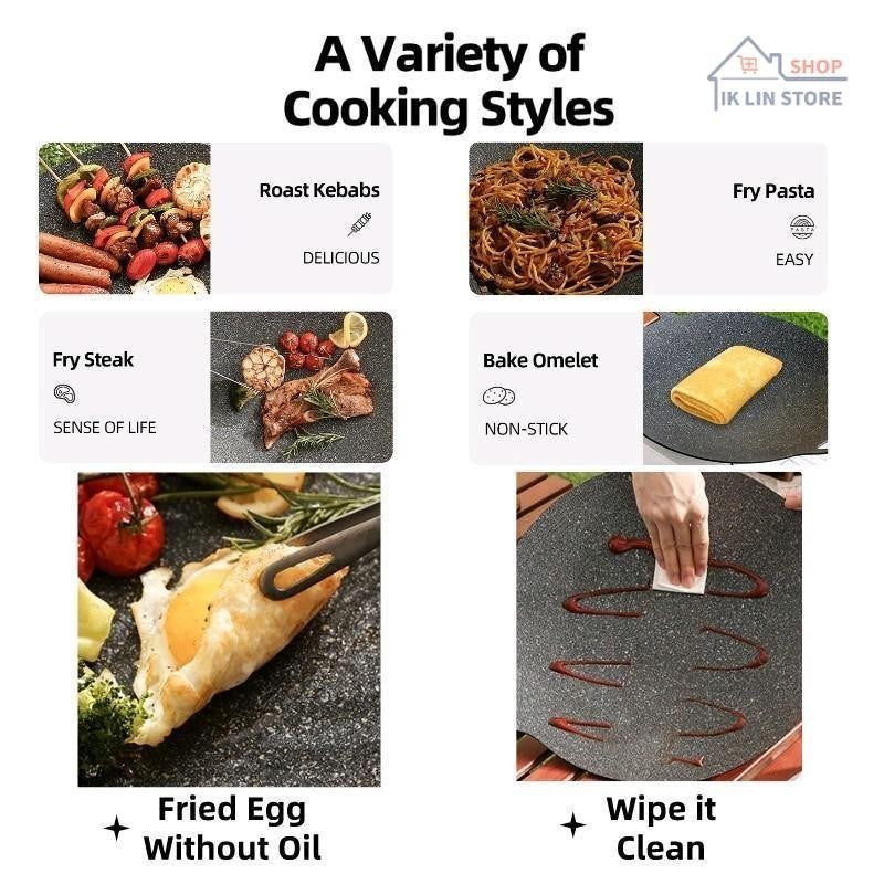 Baking tray, outdoor camping, card grill, barbecue, Korean style home barbecue, iron plate plate