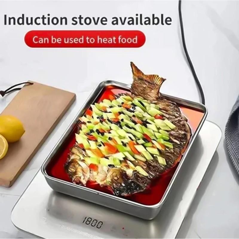 304 Stainless steel Food Container Box Storage Food with Lid Picnic Box Fresh-keep Vacuum Fruit Box