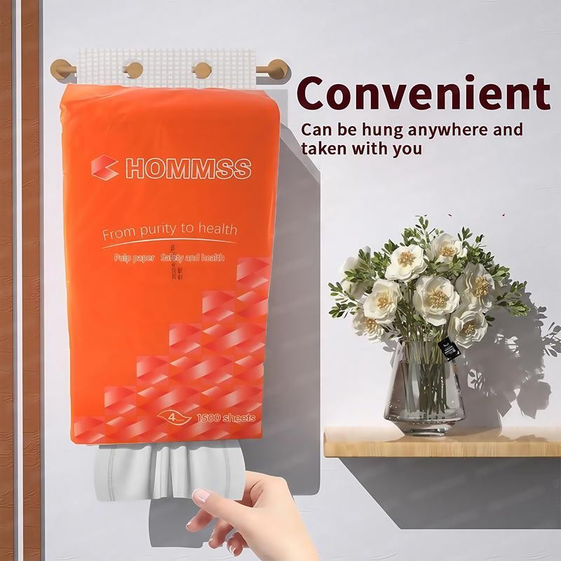 【Buy 1 take 2 】1500 sheets Paper Air Cushion Toilet Paper Hanging Wall Tissue Wood
