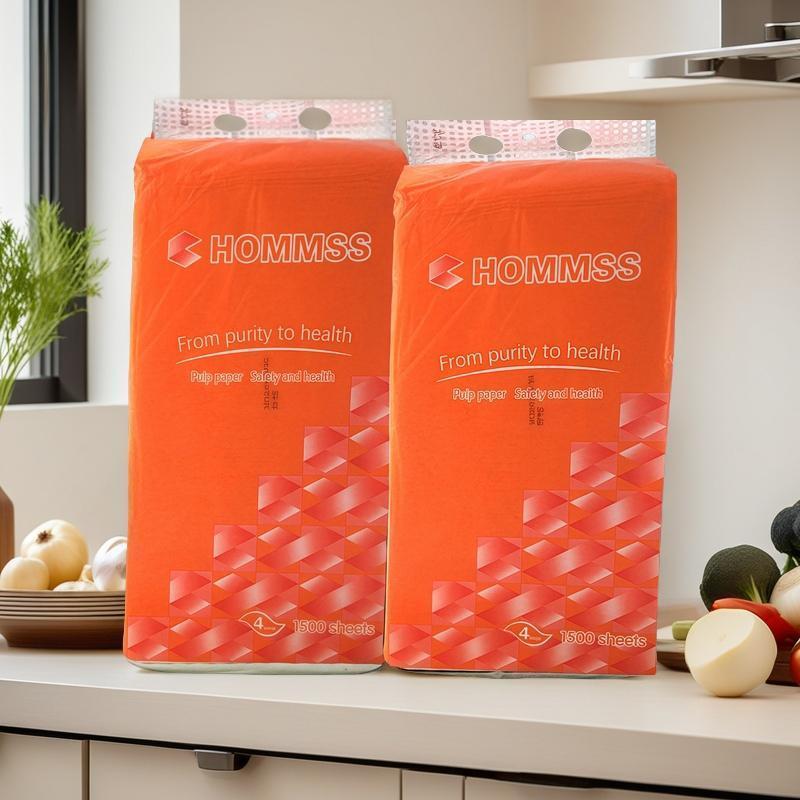 【Buy 1 take 2 】1500 sheets Paper Air Cushion Toilet Paper Hanging Wall Tissue Wood